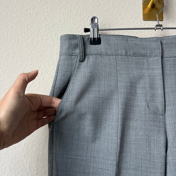 Tibi Gray Heather Tailored Leg Slit Trousers Size 6 - Picture 3 of 5